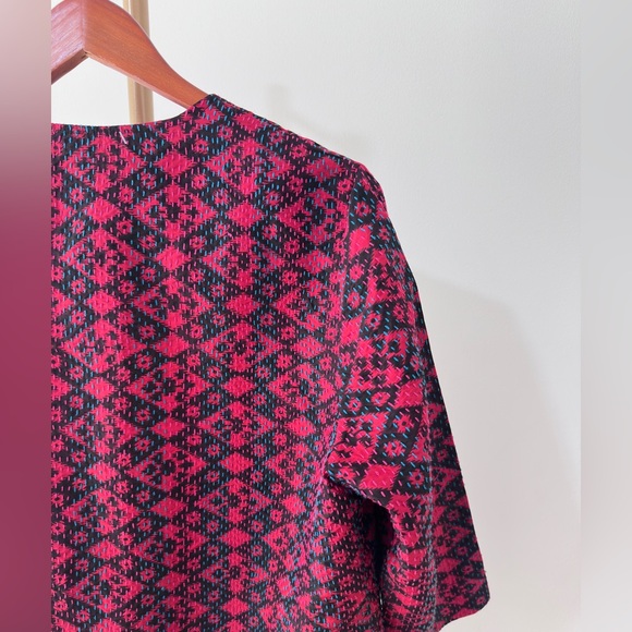 100% Silk Multicolor Blazer / Light Jacket – Size Medium - Picture 3 of 11